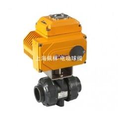 PVC電動(dòng)承插焊雙由令球閥，Q961F塑料電動(dòng)球閥