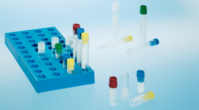1ml普通凍存管 123279 凍存管 1ml，內(nèi)旋，星形站立角，藍(lán)，有書寫區(qū)